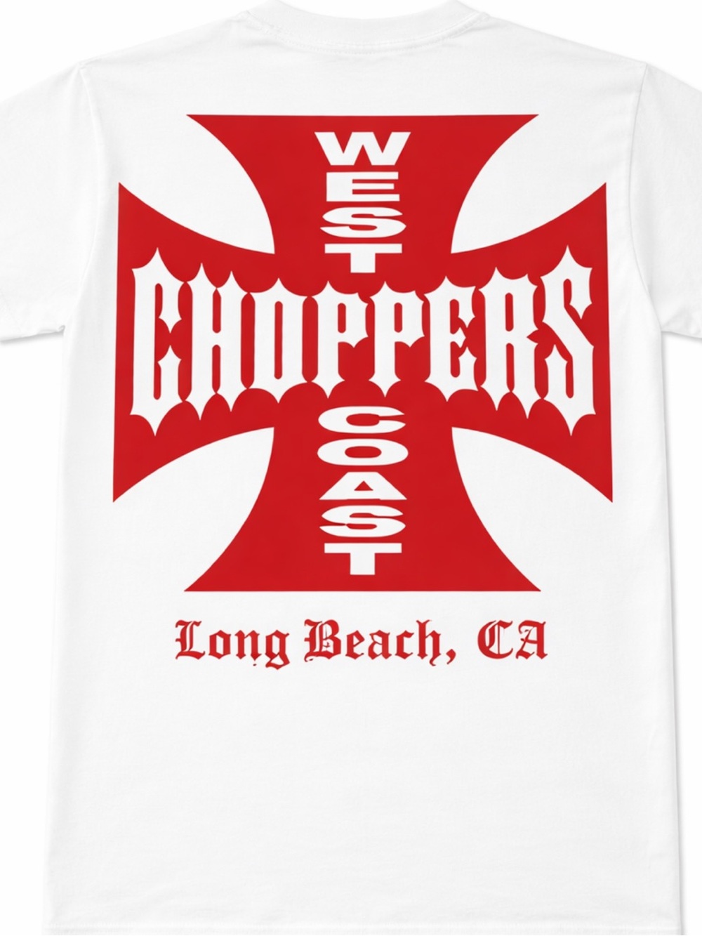 West Coast Choppers Long Beach CA Graphic T-Shirt - White/Red New Vintage size M